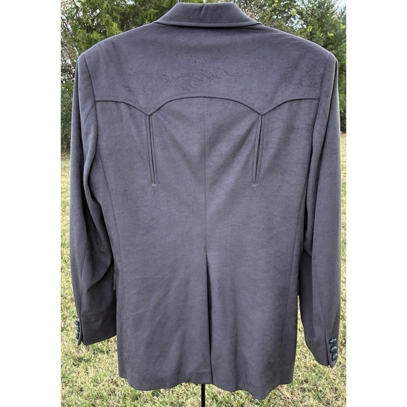 Vintage Circle S Blazer Mens 38 R Western Faux Suede Sport Coat USA Made Button - Picture 4 of 7